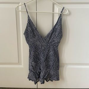 LF Navy and White Romper